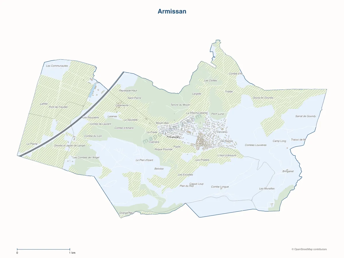 Carte de Armissan à personnaliser