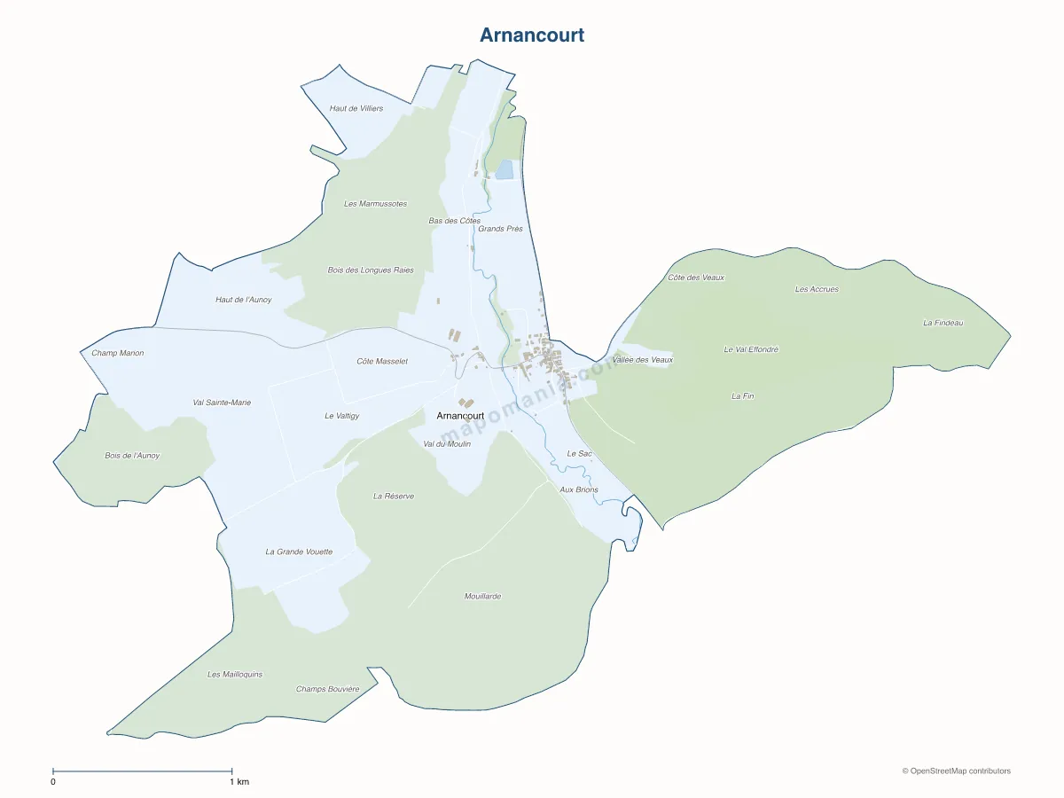 Carte de Arnancourt à personnaliser