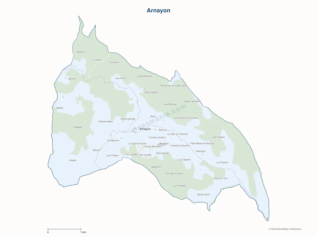 Carte de Arnayon à personnaliser