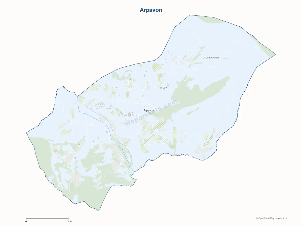 Carte de Arpavon à personnaliser