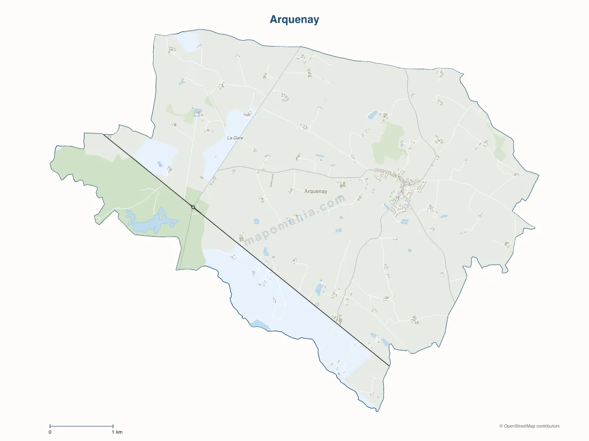 Carte de Arquenay à personnaliser