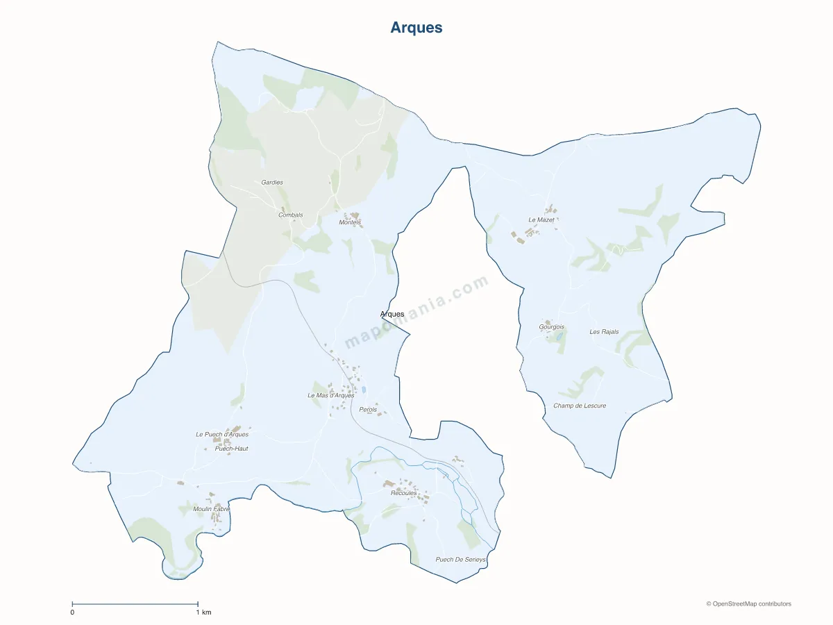 Carte de Arques à personnaliser
