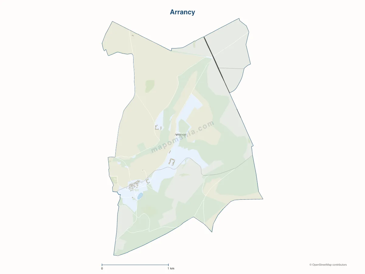 Carte de Arrancy à personnaliser