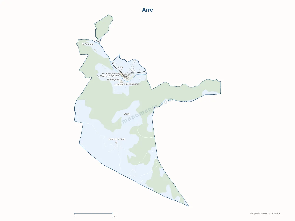Carte de Arre à personnaliser