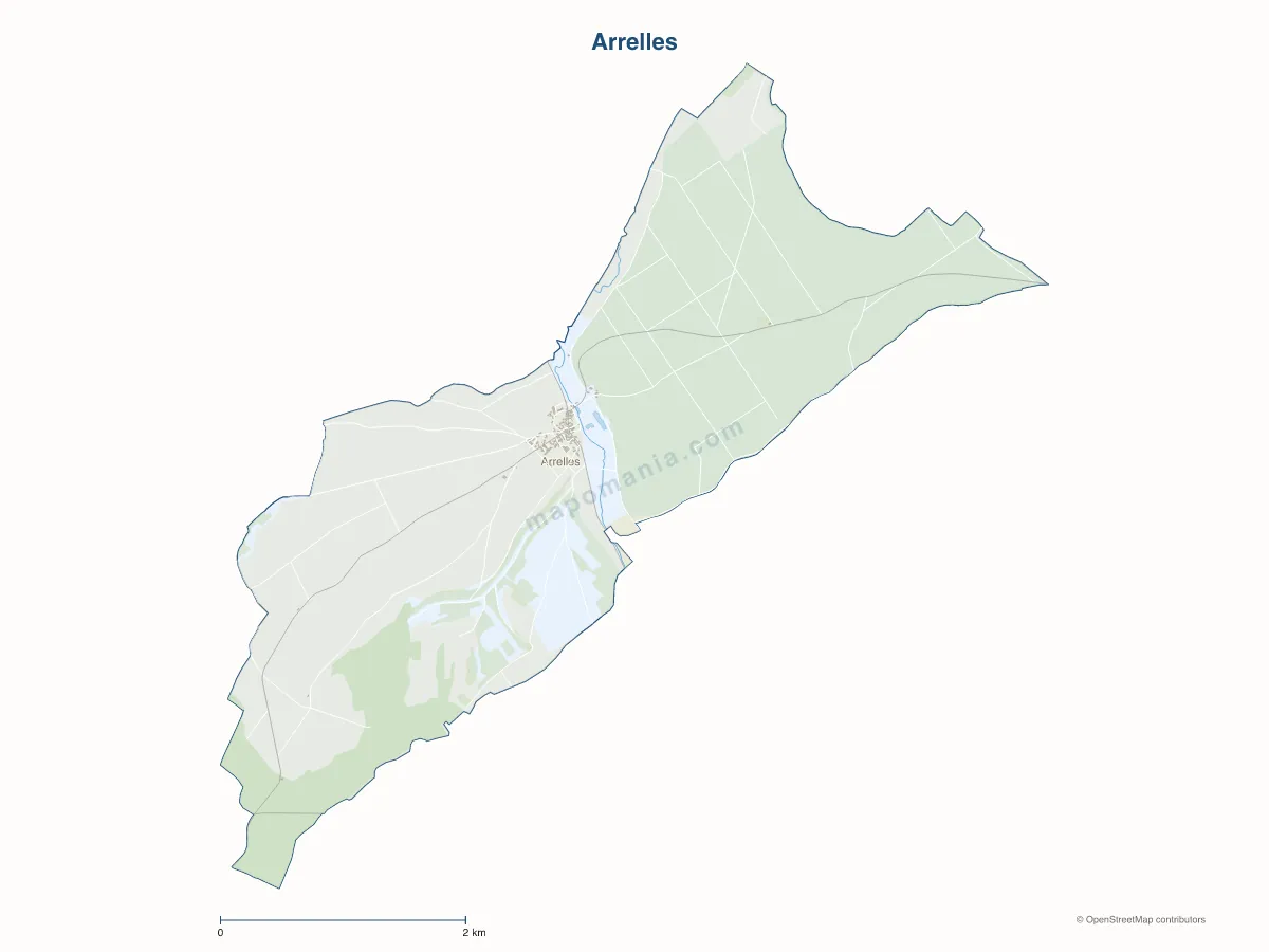 Carte de Arrelles à personnaliser