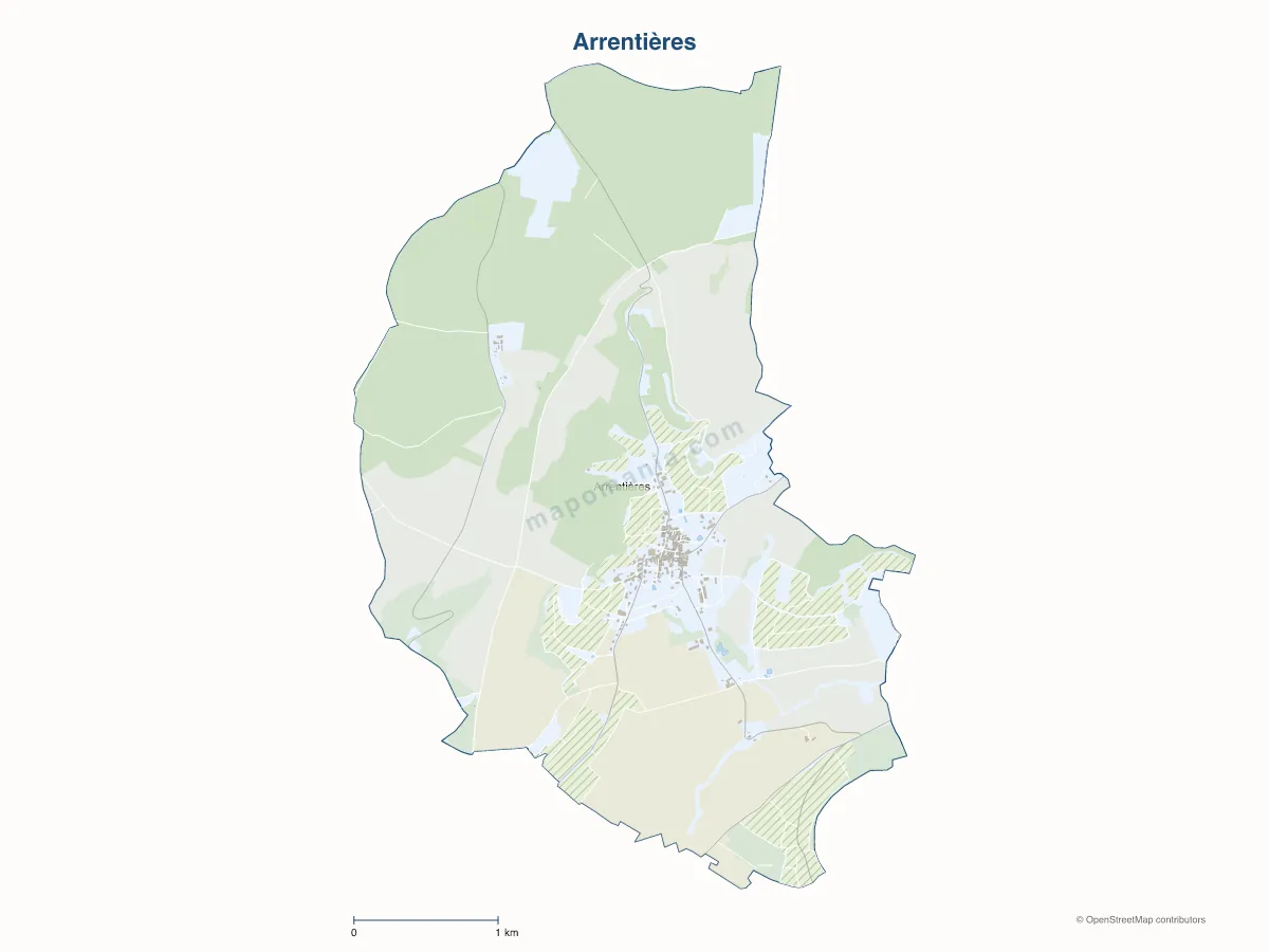 Carte de Arrentières à personnaliser