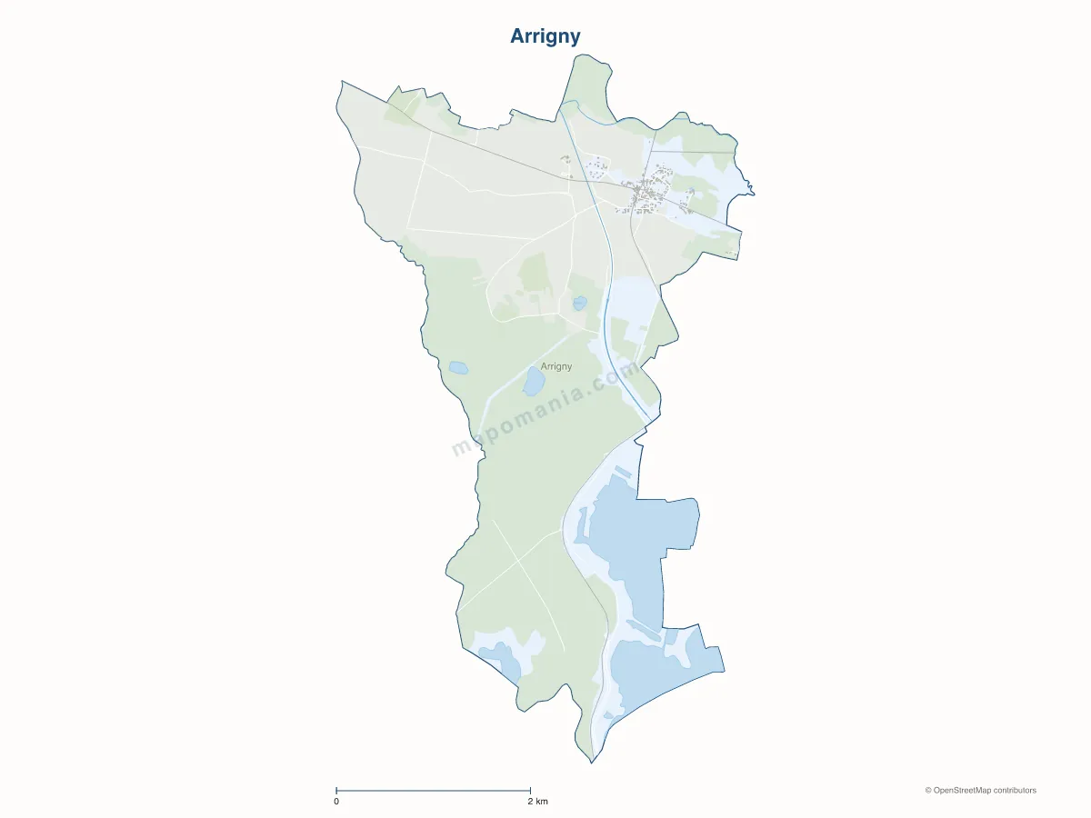 Carte de Arrigny à personnaliser