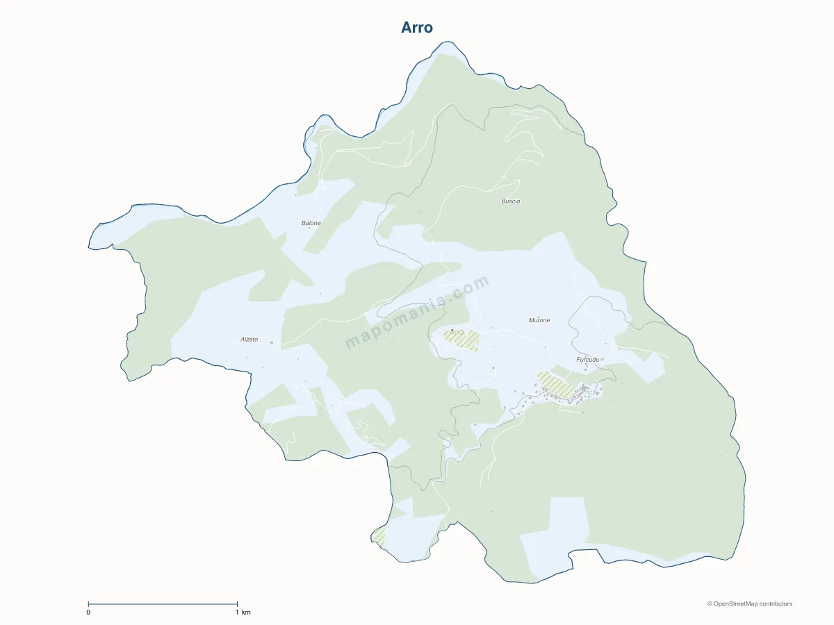 Carte de Arro à personnaliser