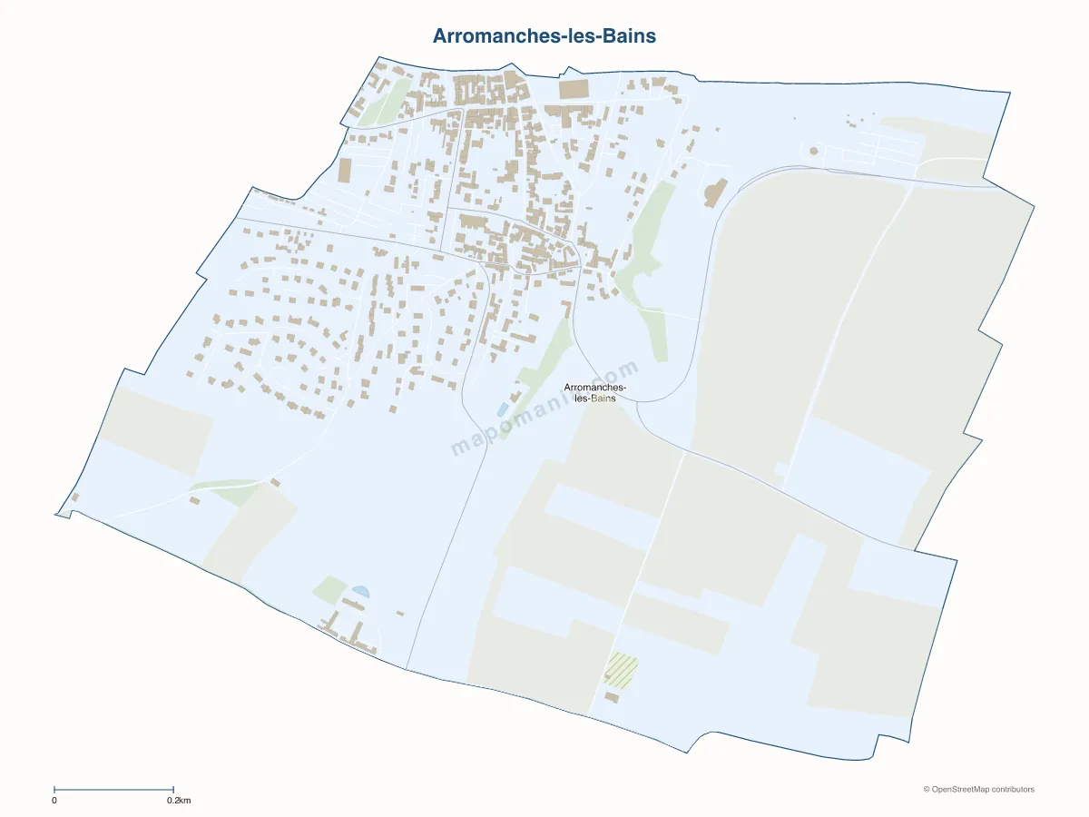 Carte de Arromanches-les-Bains à personnaliser