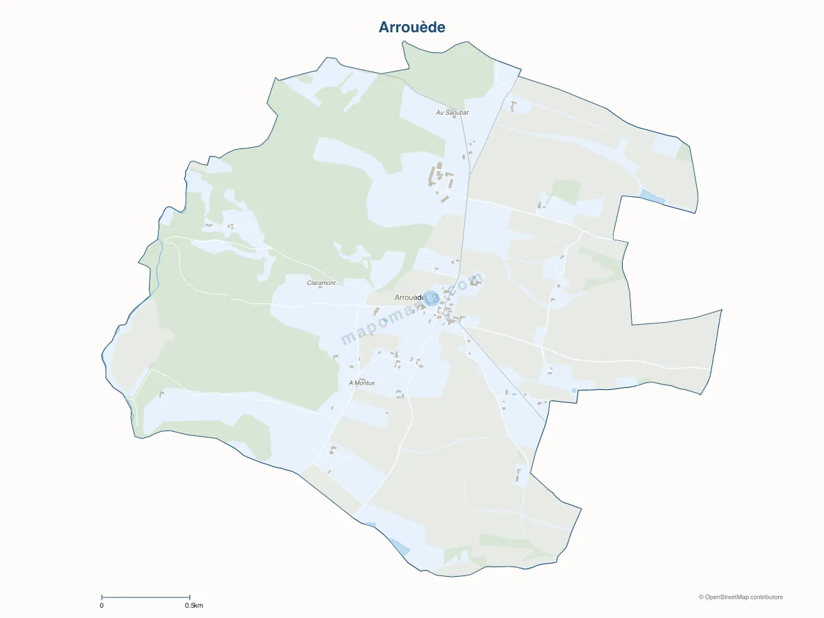 Carte de Arrouède à personnaliser