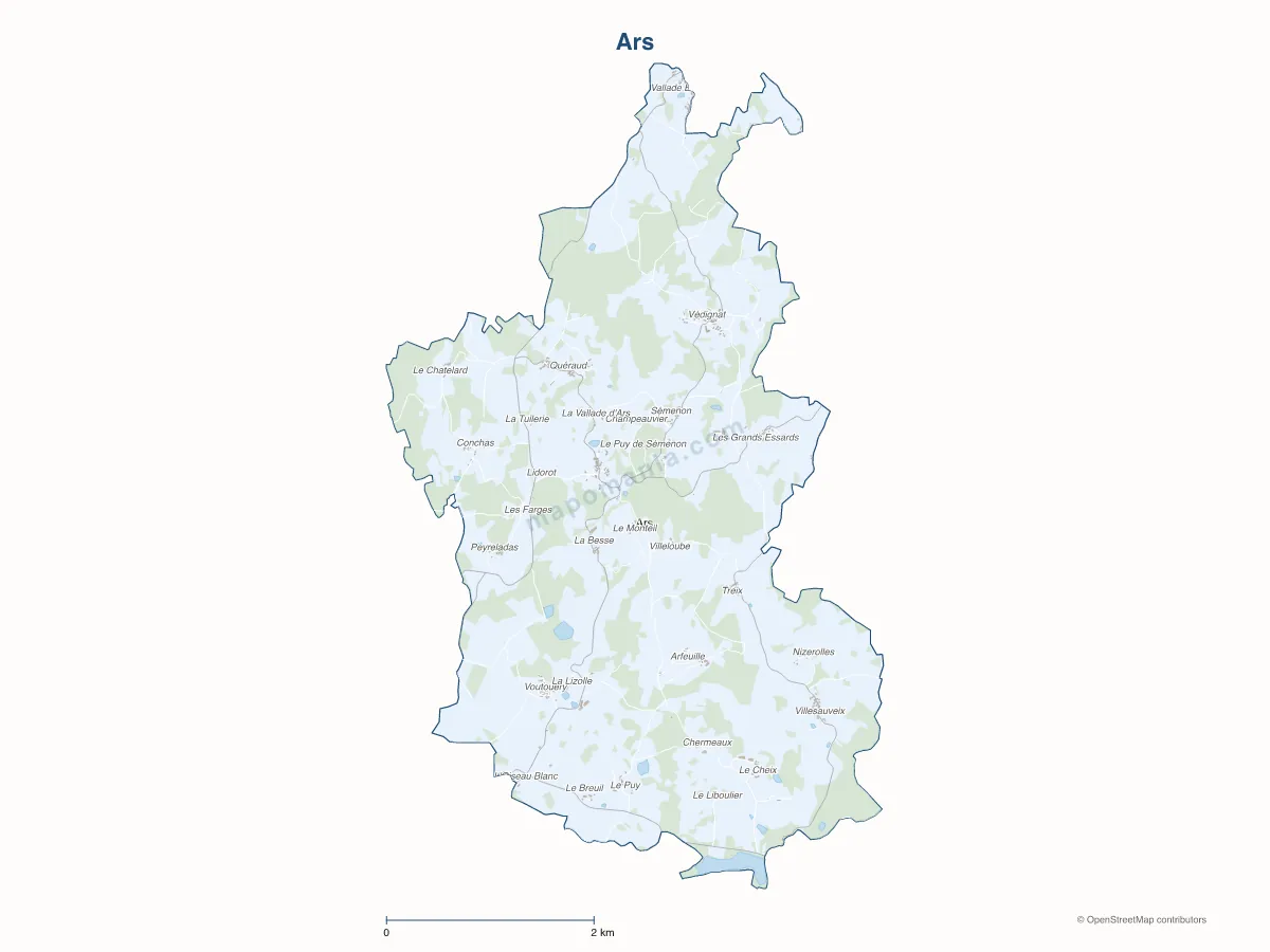 Carte de Ars à personnaliser