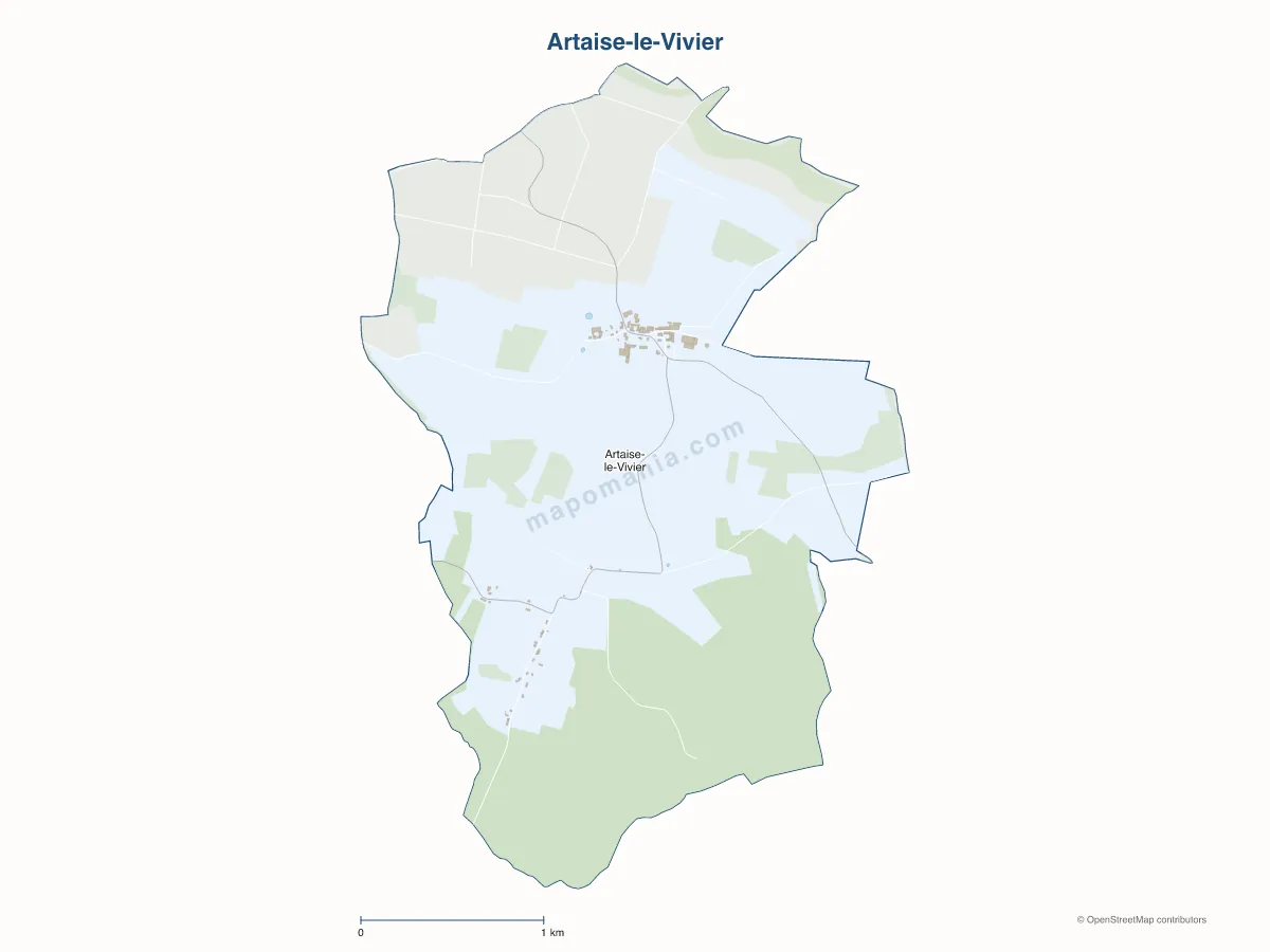Carte de Artaise-le-Vivier à personnaliser