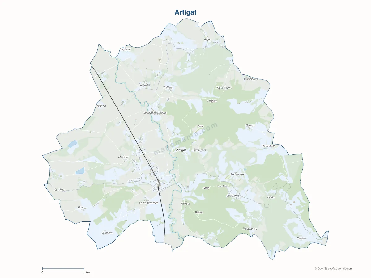 Carte de Artigat à personnaliser