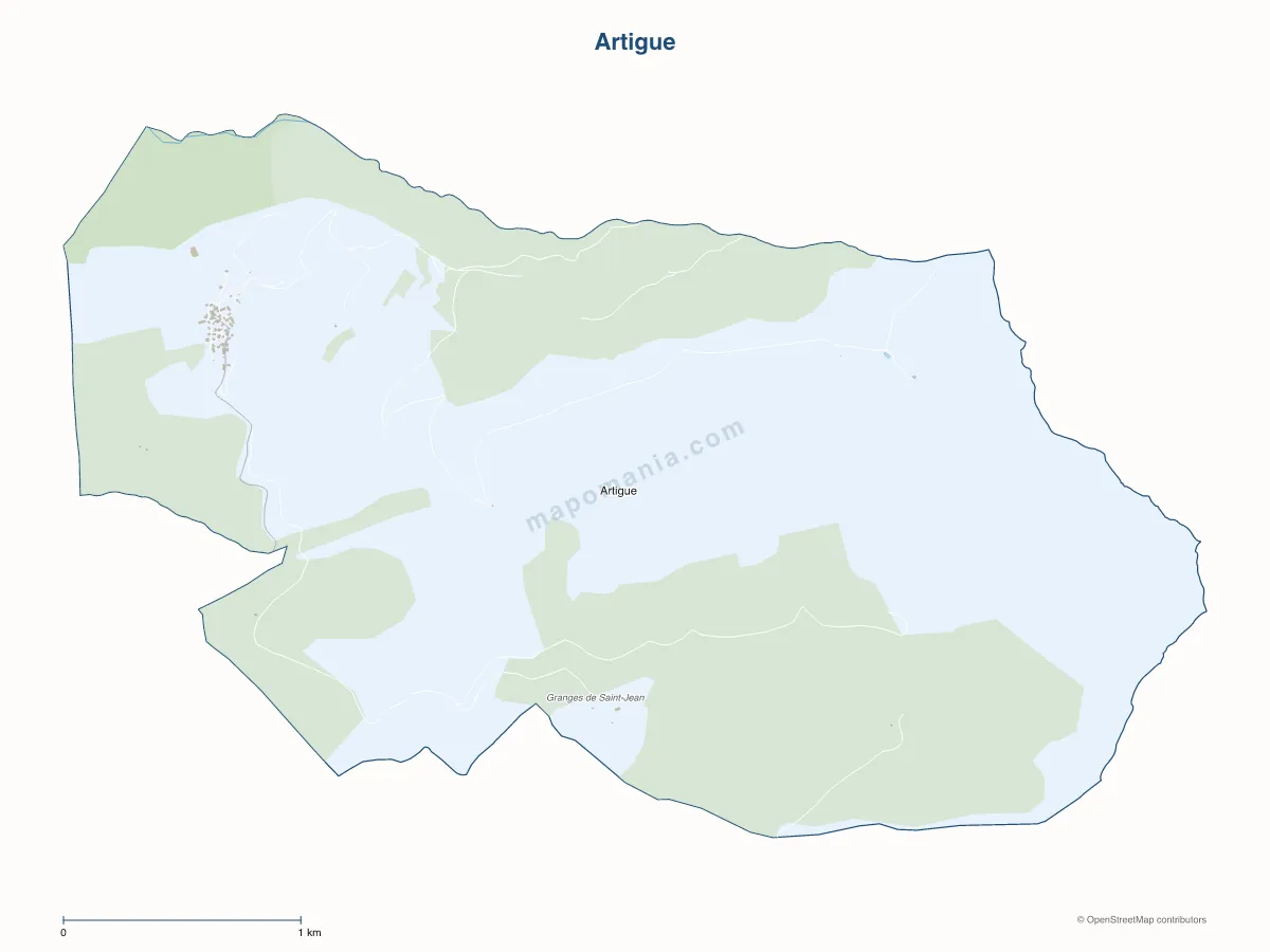 Carte de Artigue à personnaliser