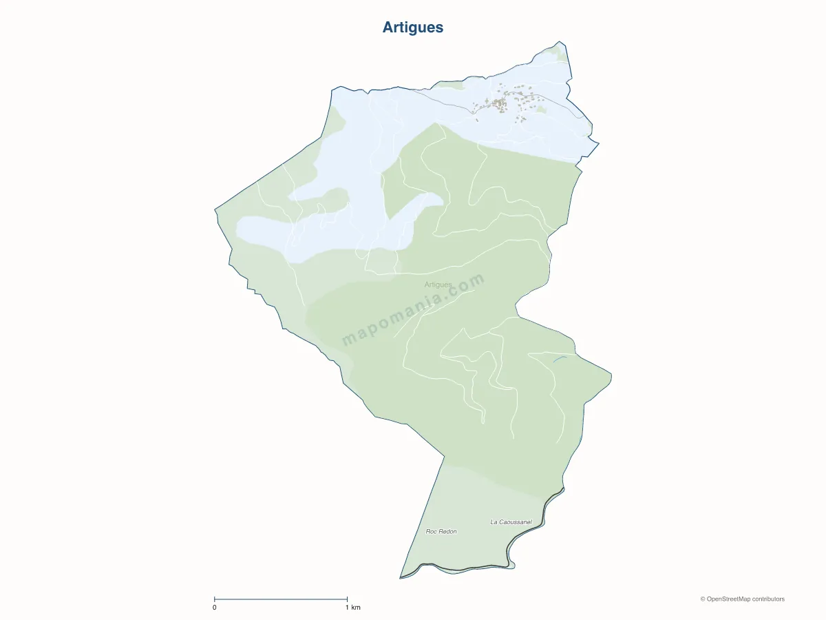Carte de Artigues à personnaliser
