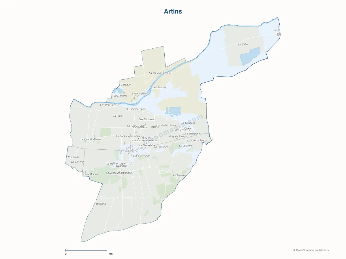 Carte de Artins à personnaliser