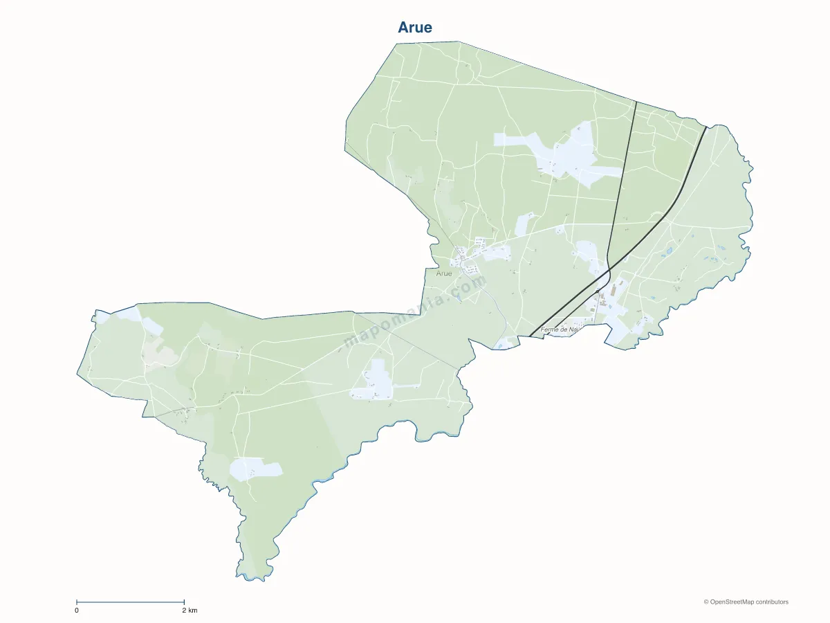 Carte de Arue à personnaliser