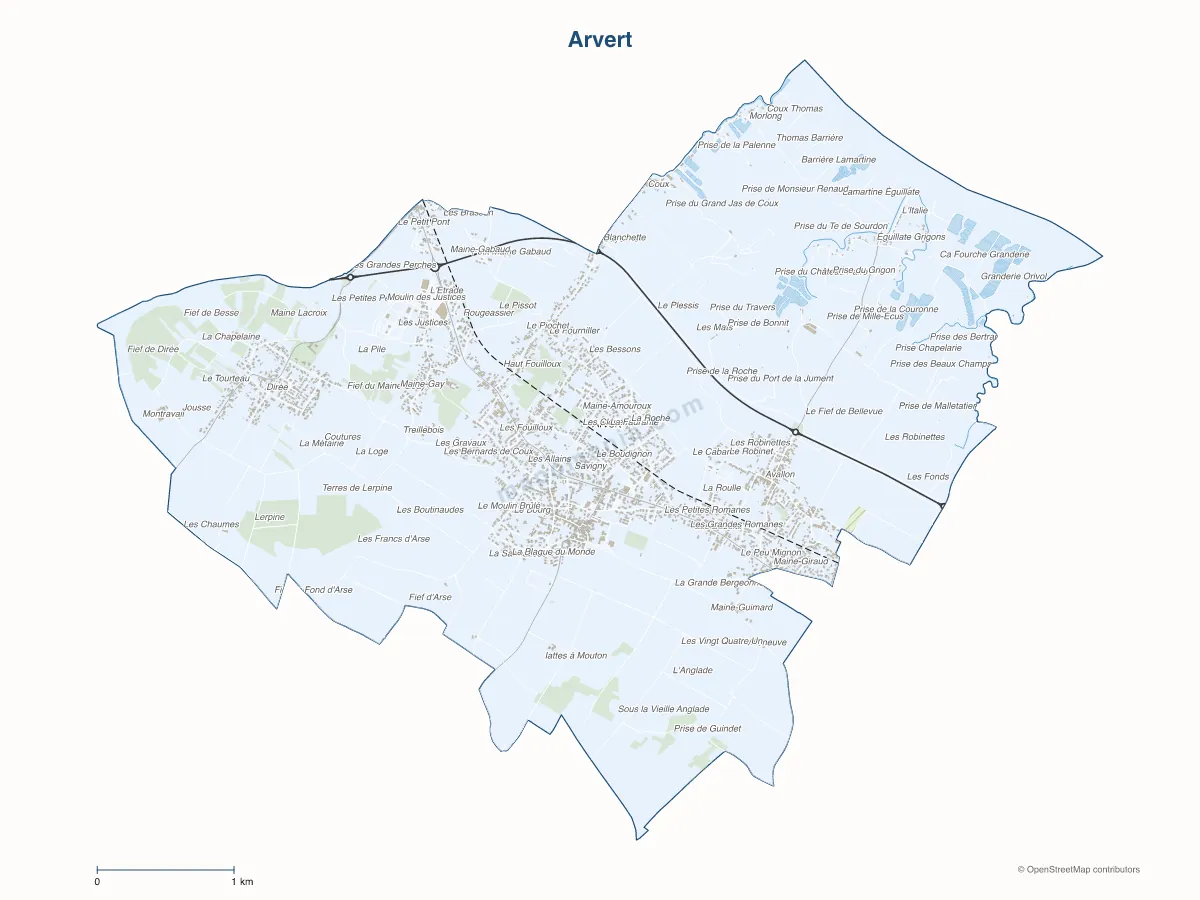 Carte de Arvert à personnaliser