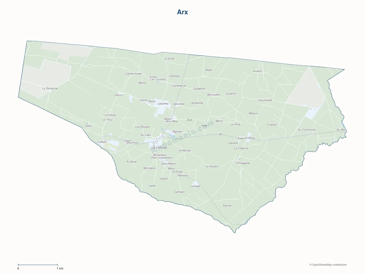 Carte de Arx à personnaliser