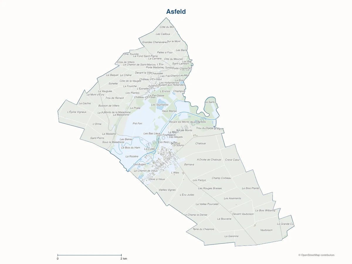 Carte de Asfeld à personnaliser