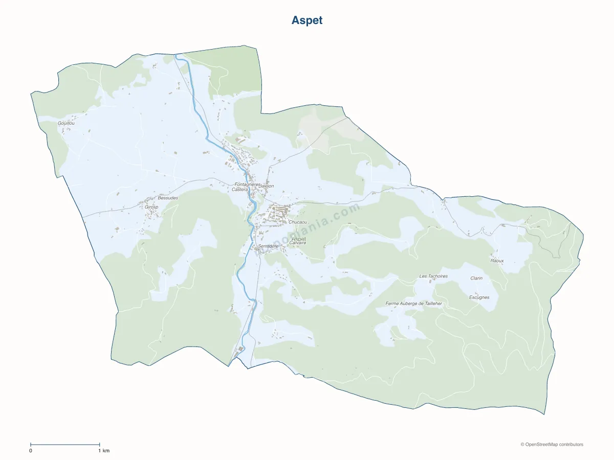 Carte de Aspet à personnaliser