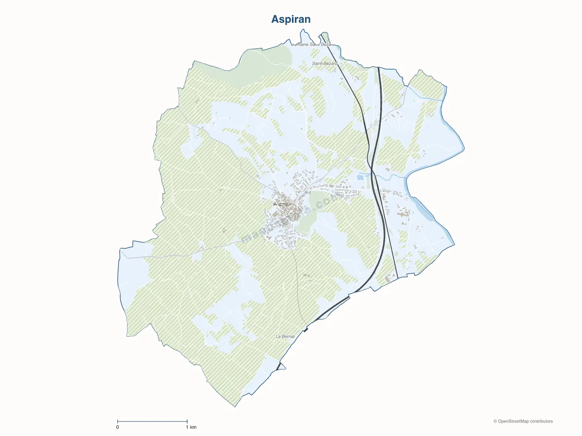 Carte de Aspiran à personnaliser