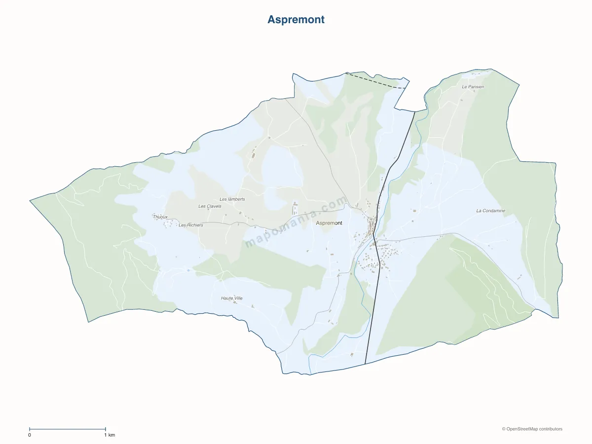 Carte de Aspremont à personnaliser
