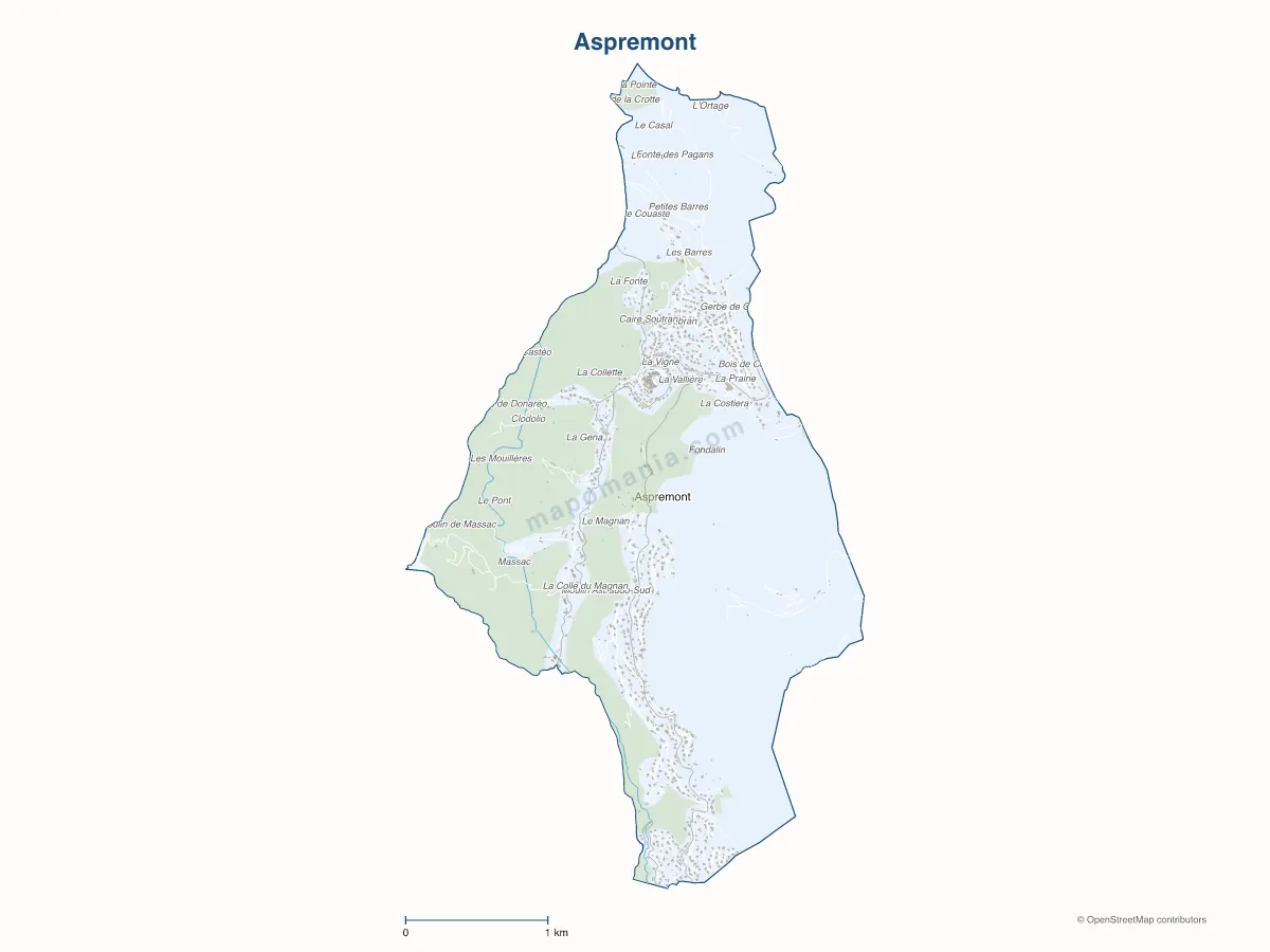 Carte de Aspremont à personnaliser