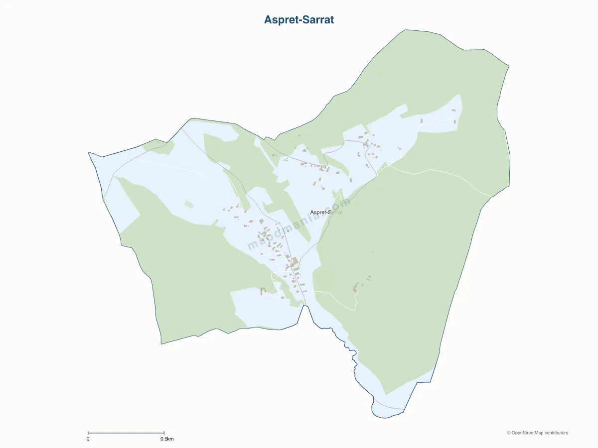 Carte de Aspret-Sarrat à personnaliser