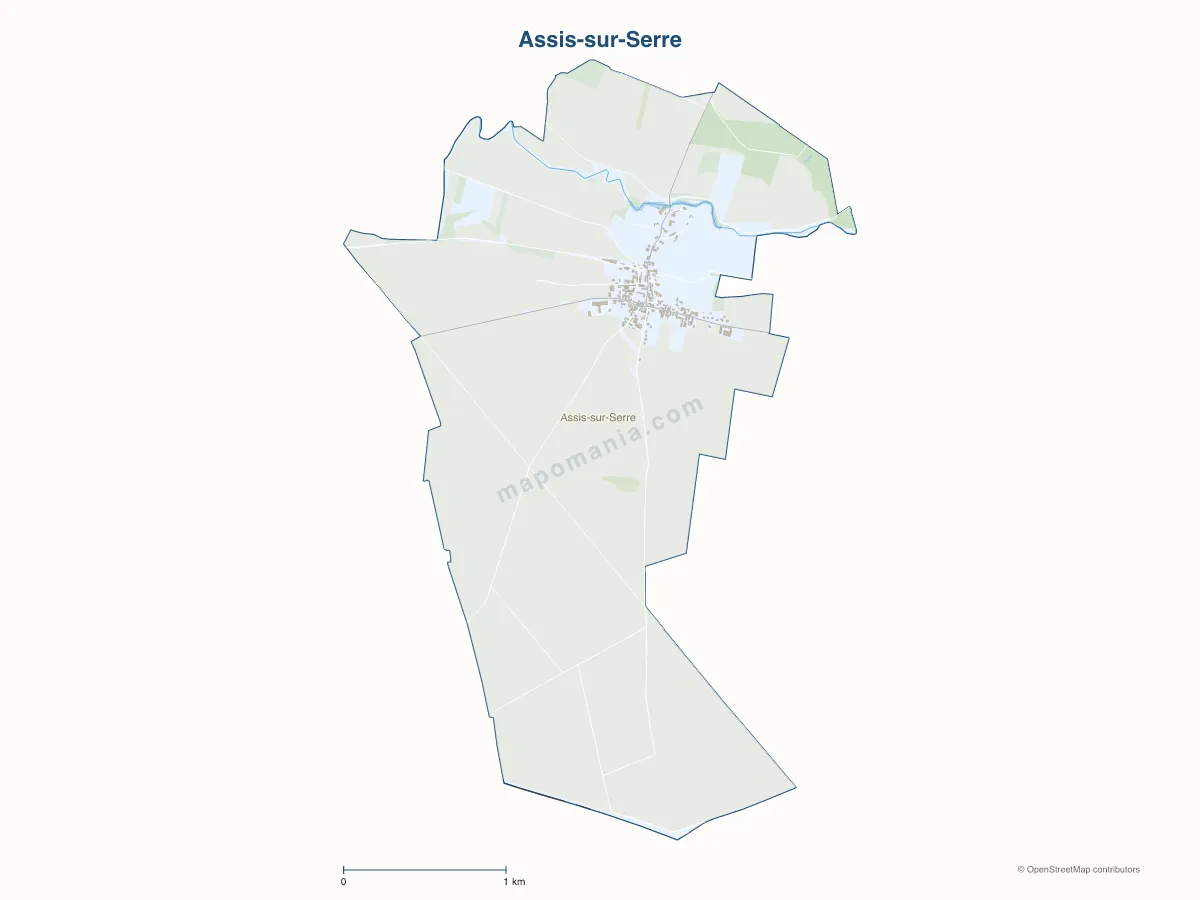 Carte de Assis-sur-Serre à personnaliser