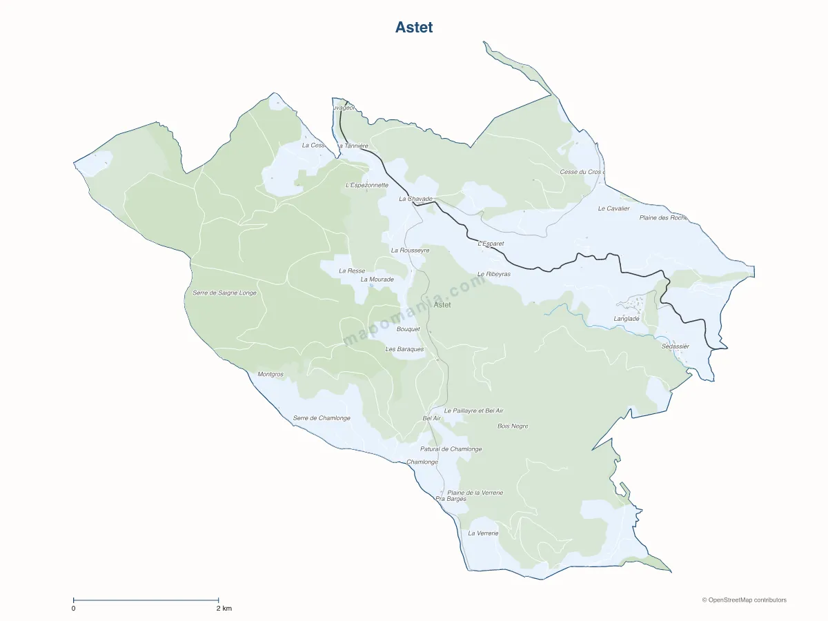 Carte de Astet à personnaliser