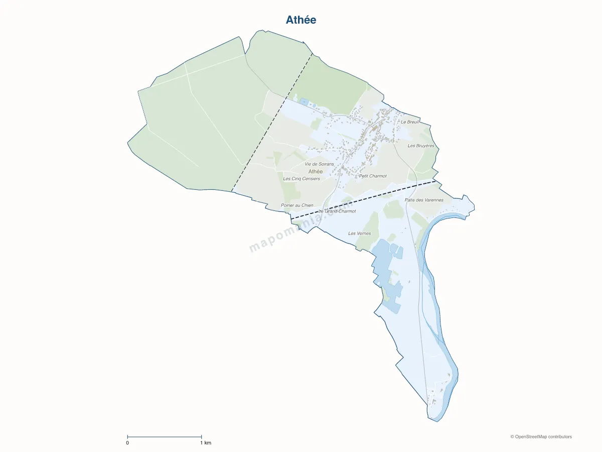 Carte de Athée à personnaliser