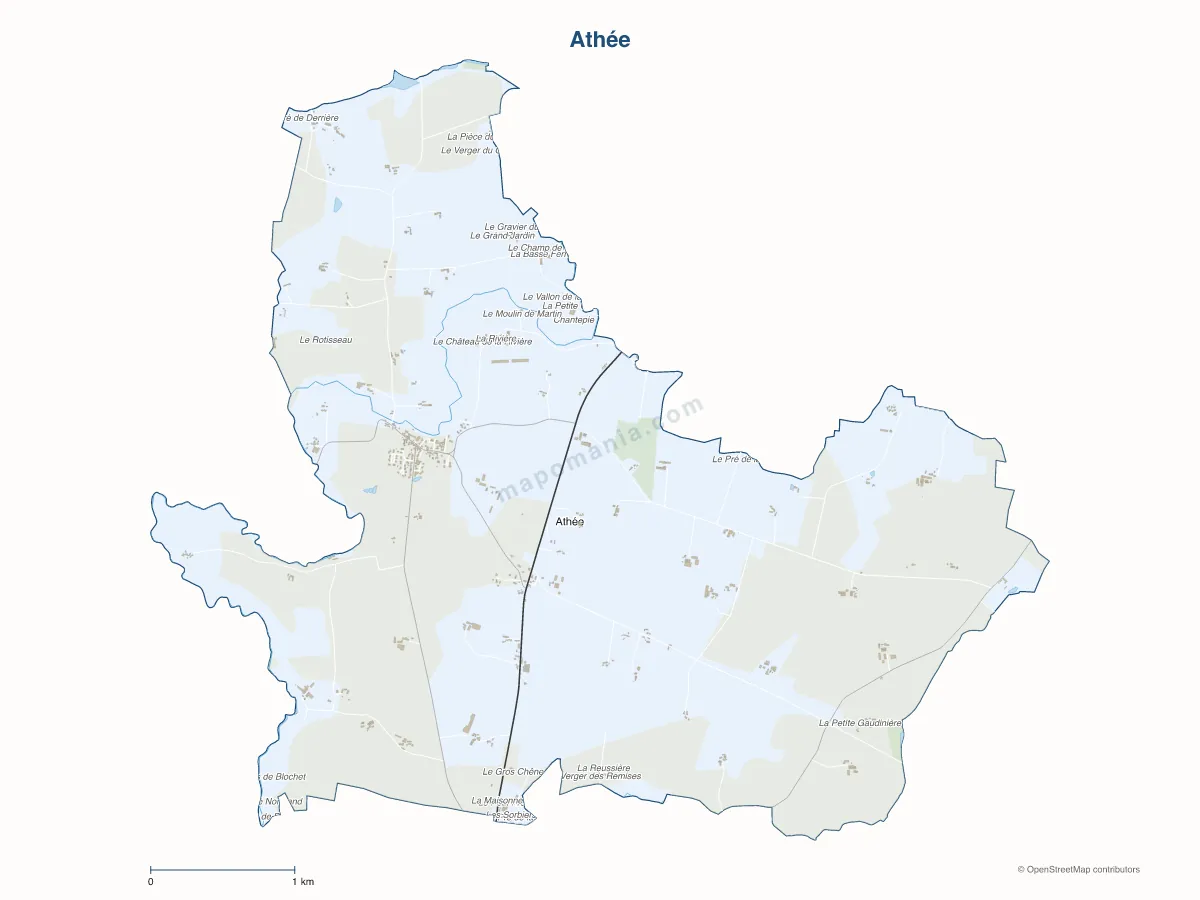 Carte de Athée à personnaliser