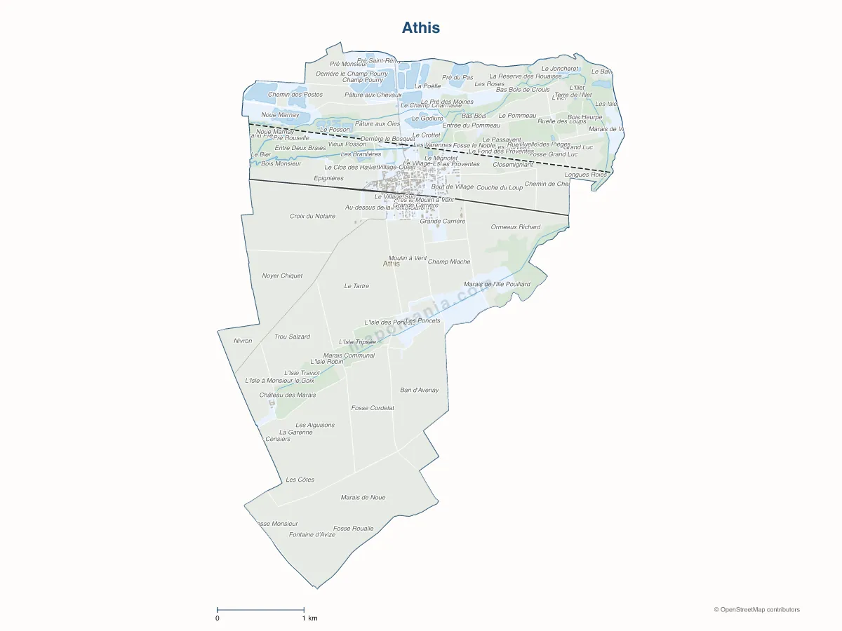 Carte de Athis à personnaliser