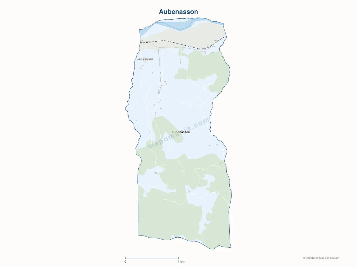 Carte de Aubenasson à personnaliser