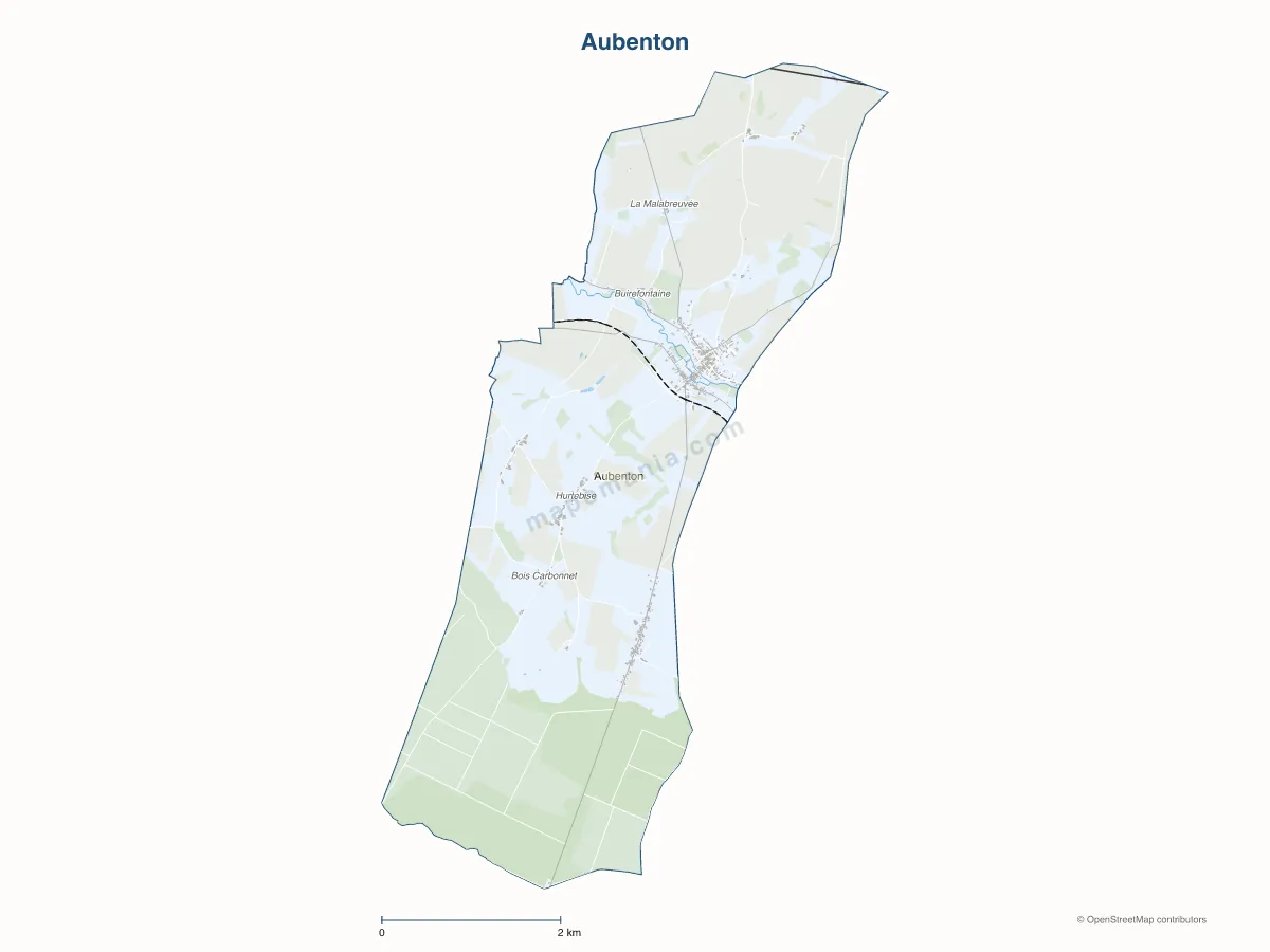 Carte de Aubenton à personnaliser