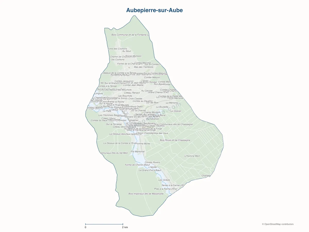 Carte de Aubepierre-sur-Aube à personnaliser