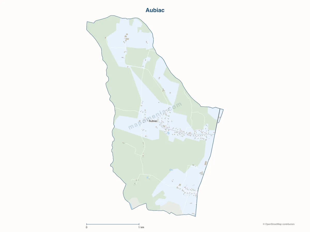 Carte de Aubiac à personnaliser