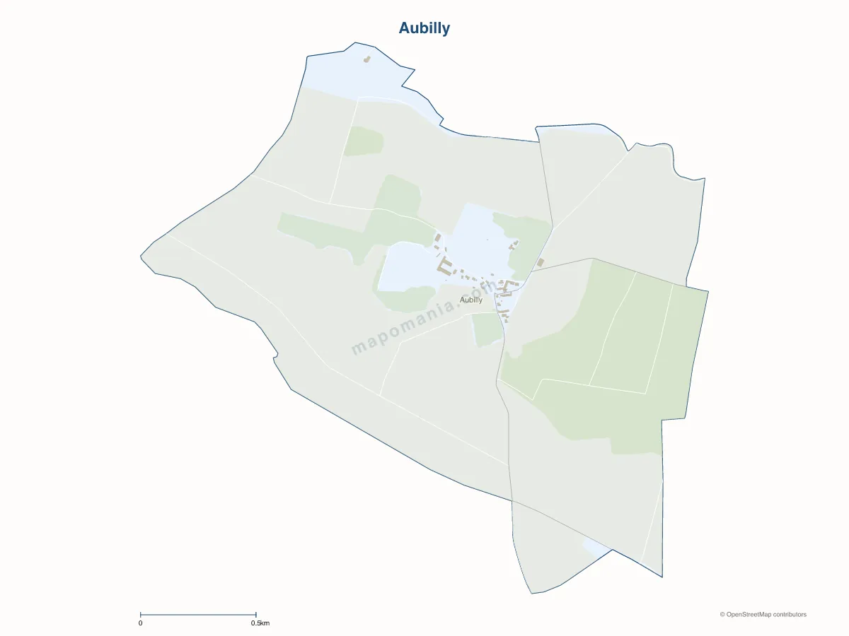Carte de Aubilly à personnaliser