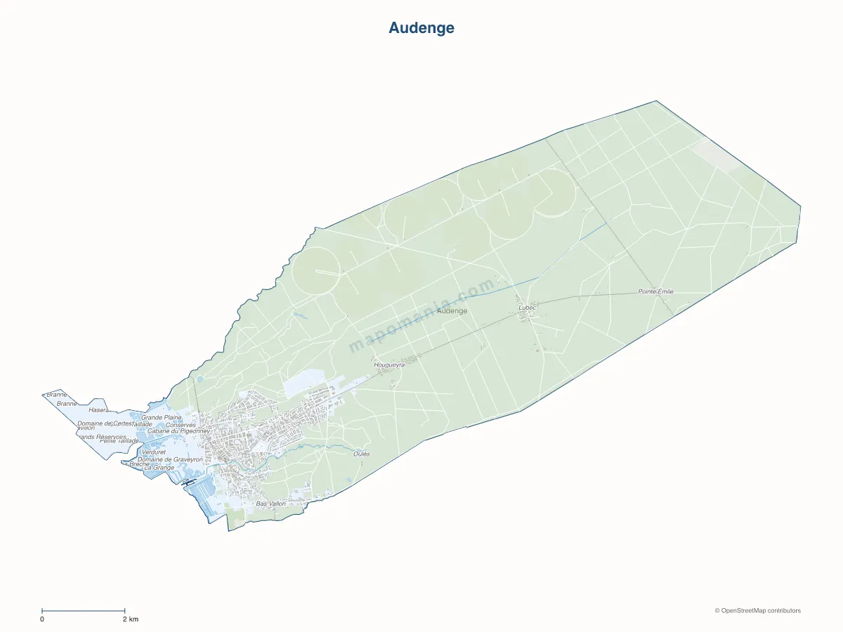 Carte de Audenge à personnaliser