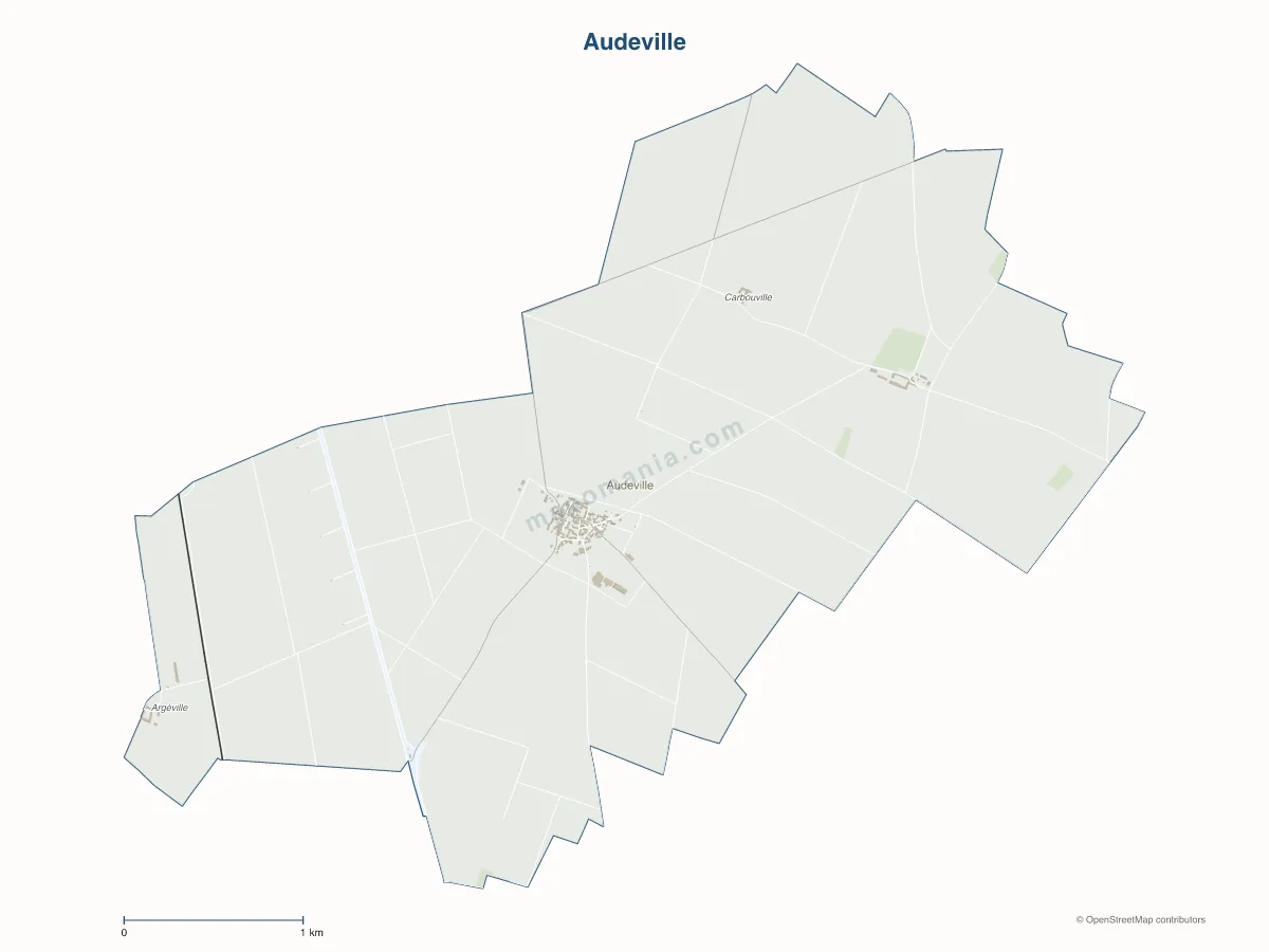 Carte de Audeville à personnaliser