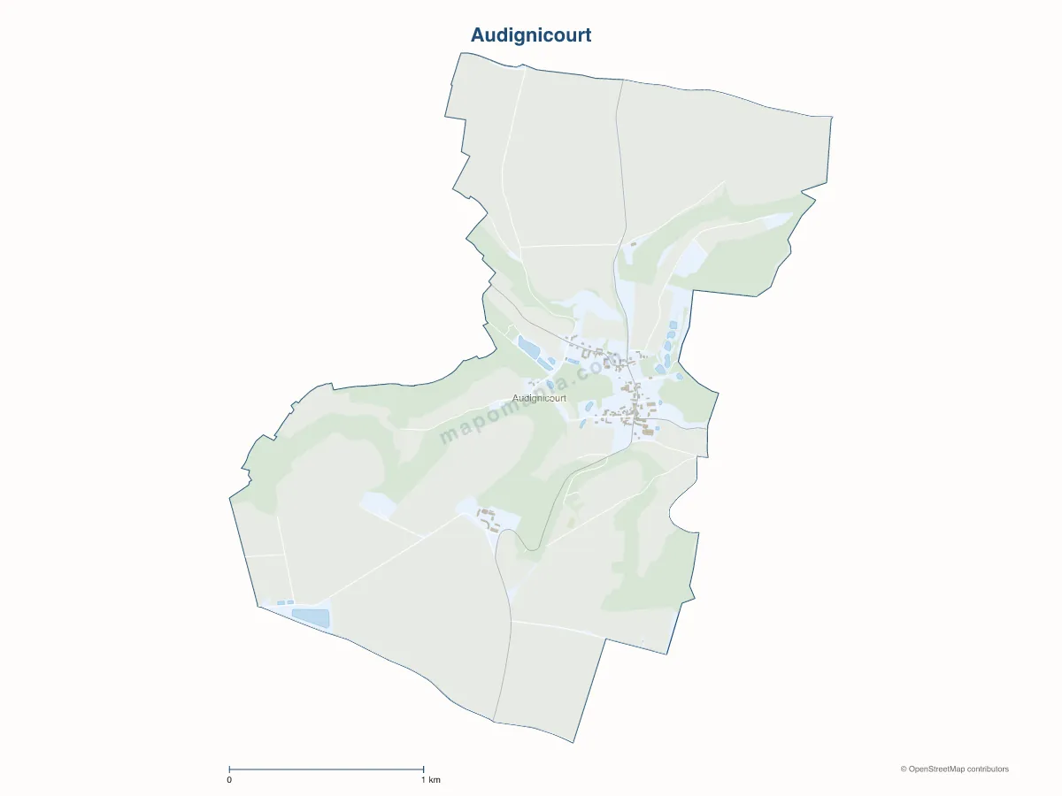 Carte de Audignicourt à personnaliser