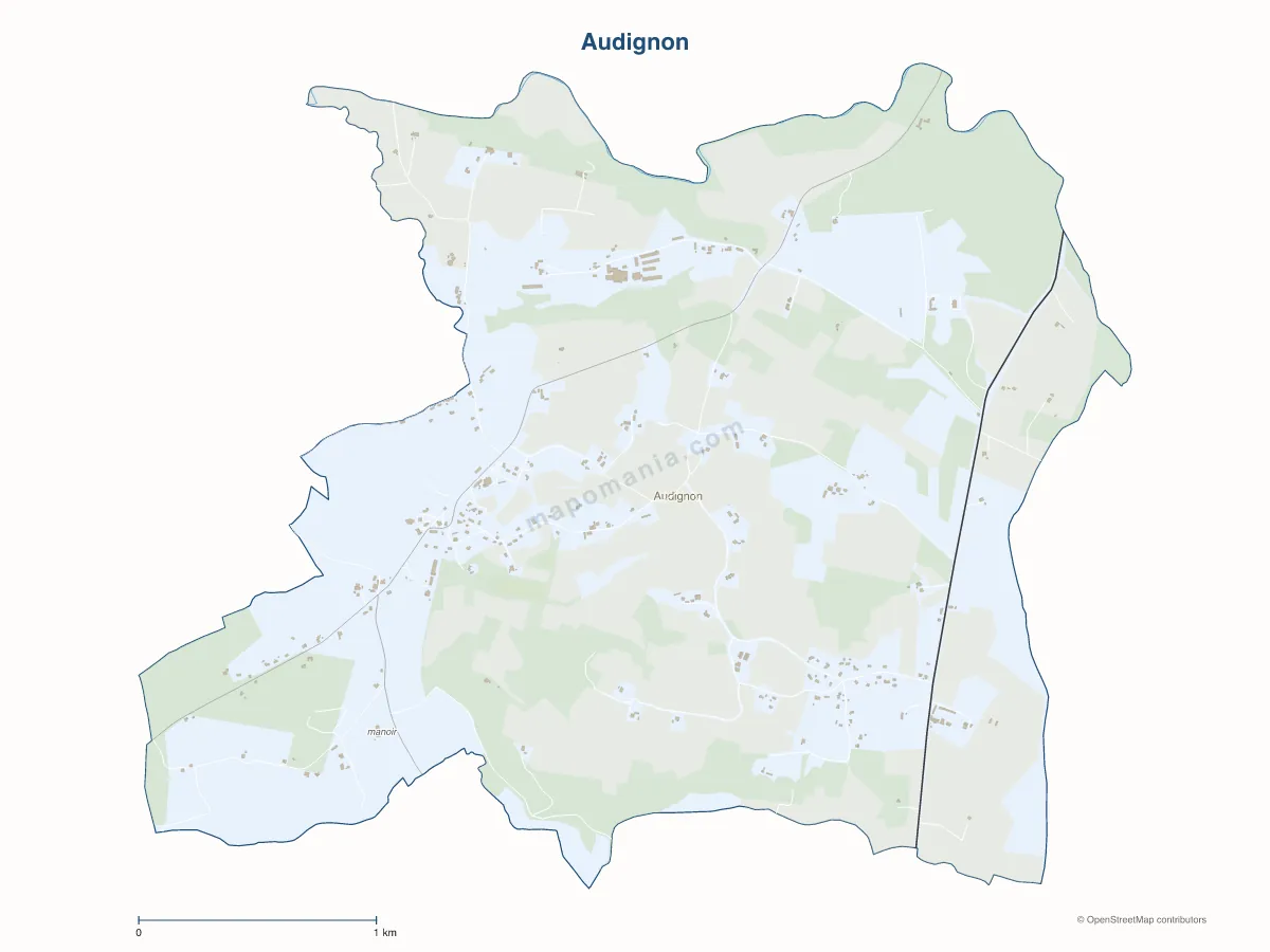 Carte de Audignon à personnaliser