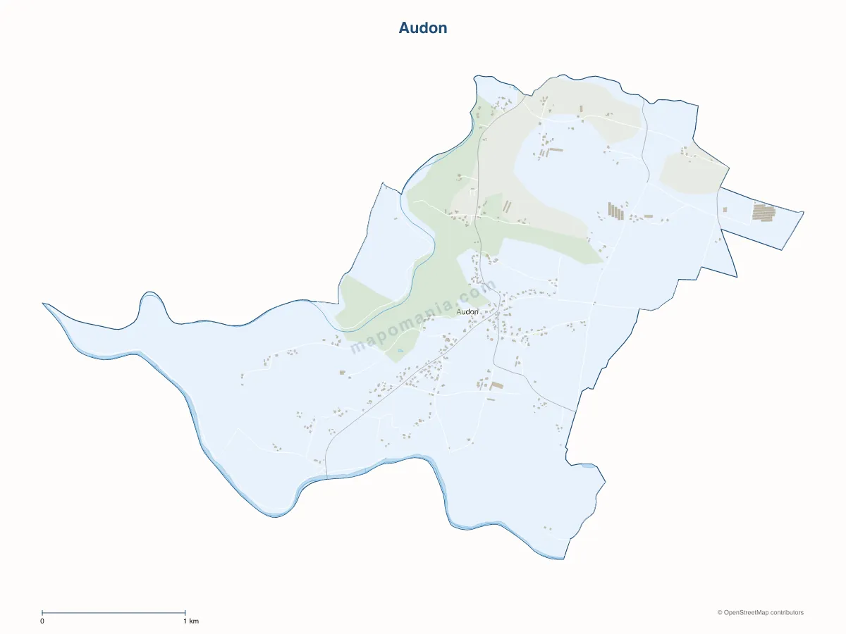 Carte de Audon à personnaliser