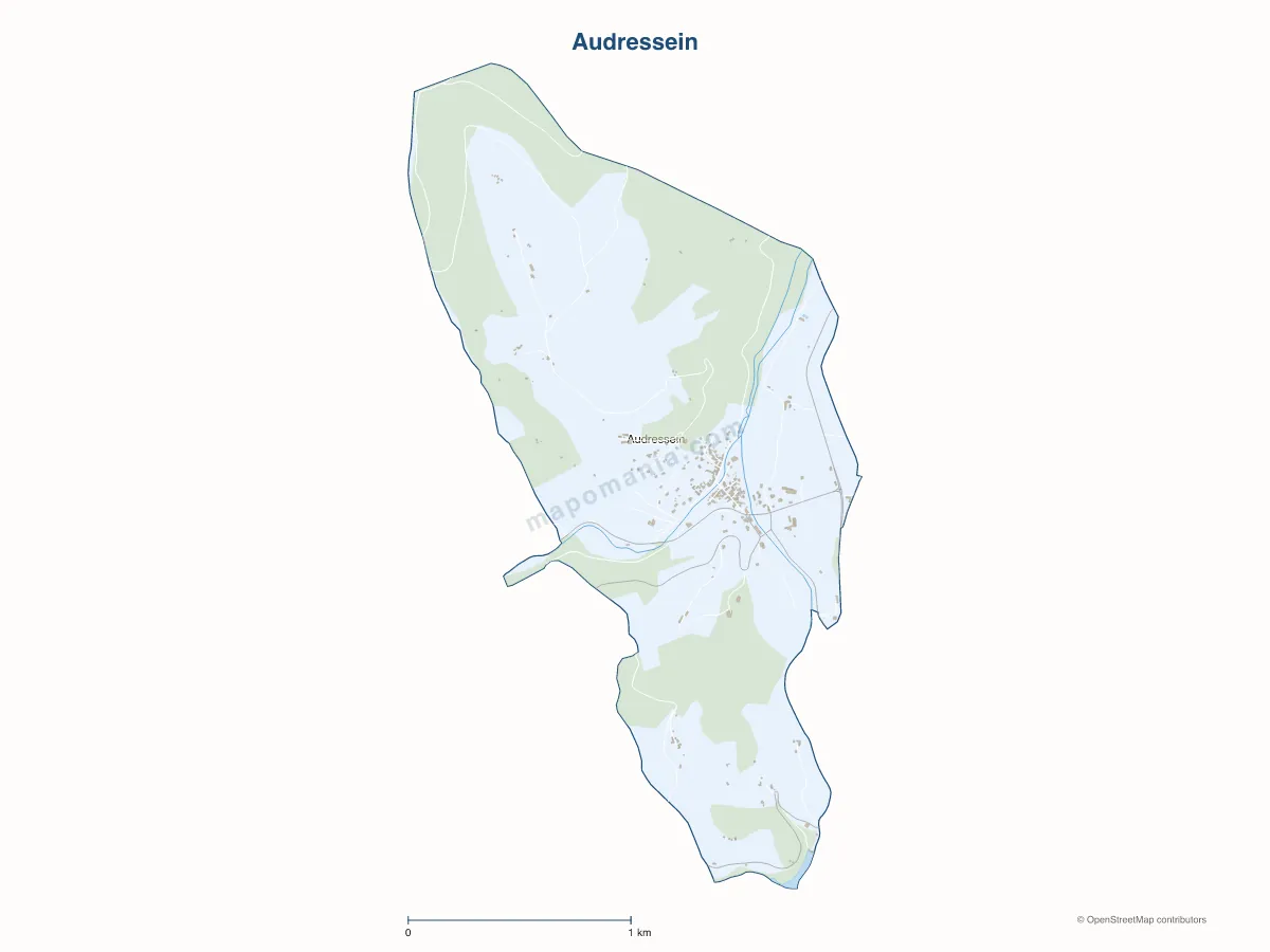 Carte de Audressein à personnaliser