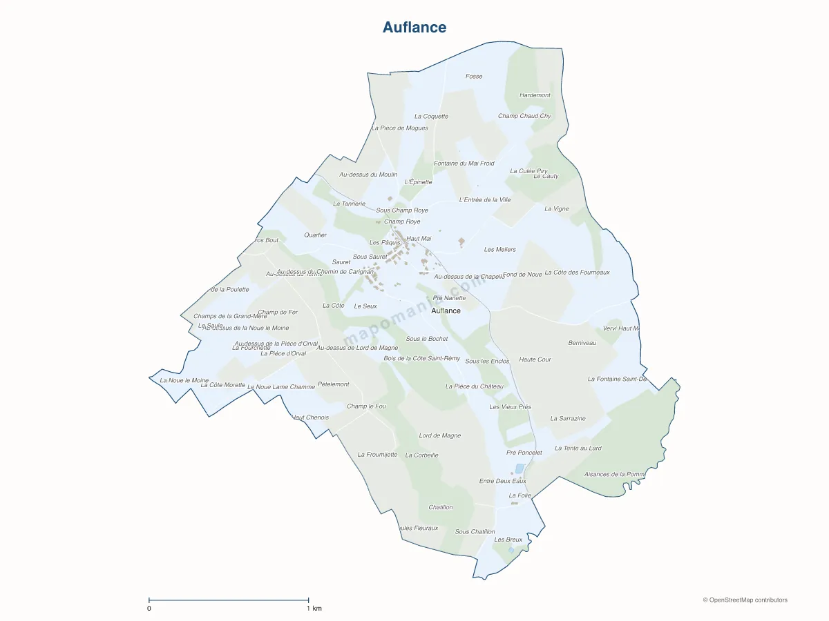 Carte de Auflance à personnaliser