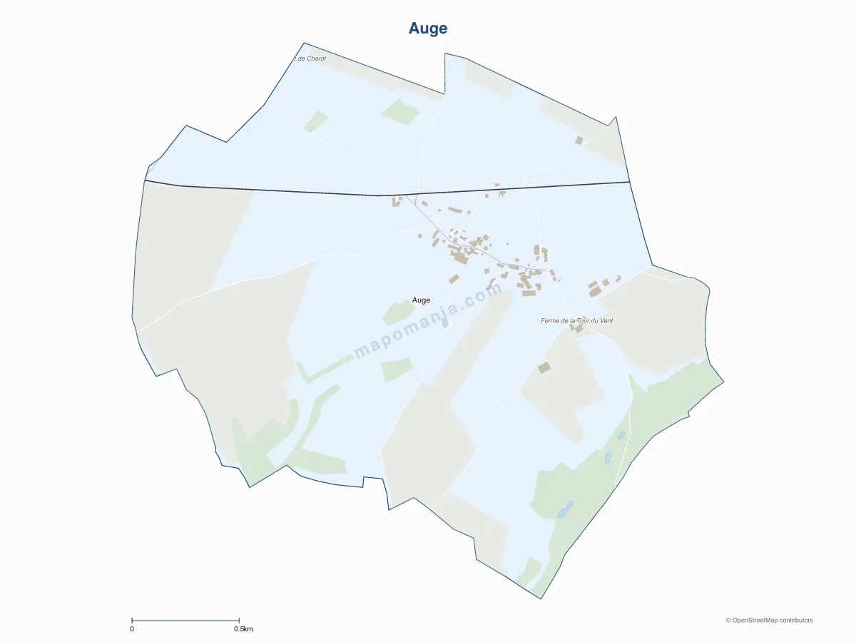 Carte de Auge à personnaliser