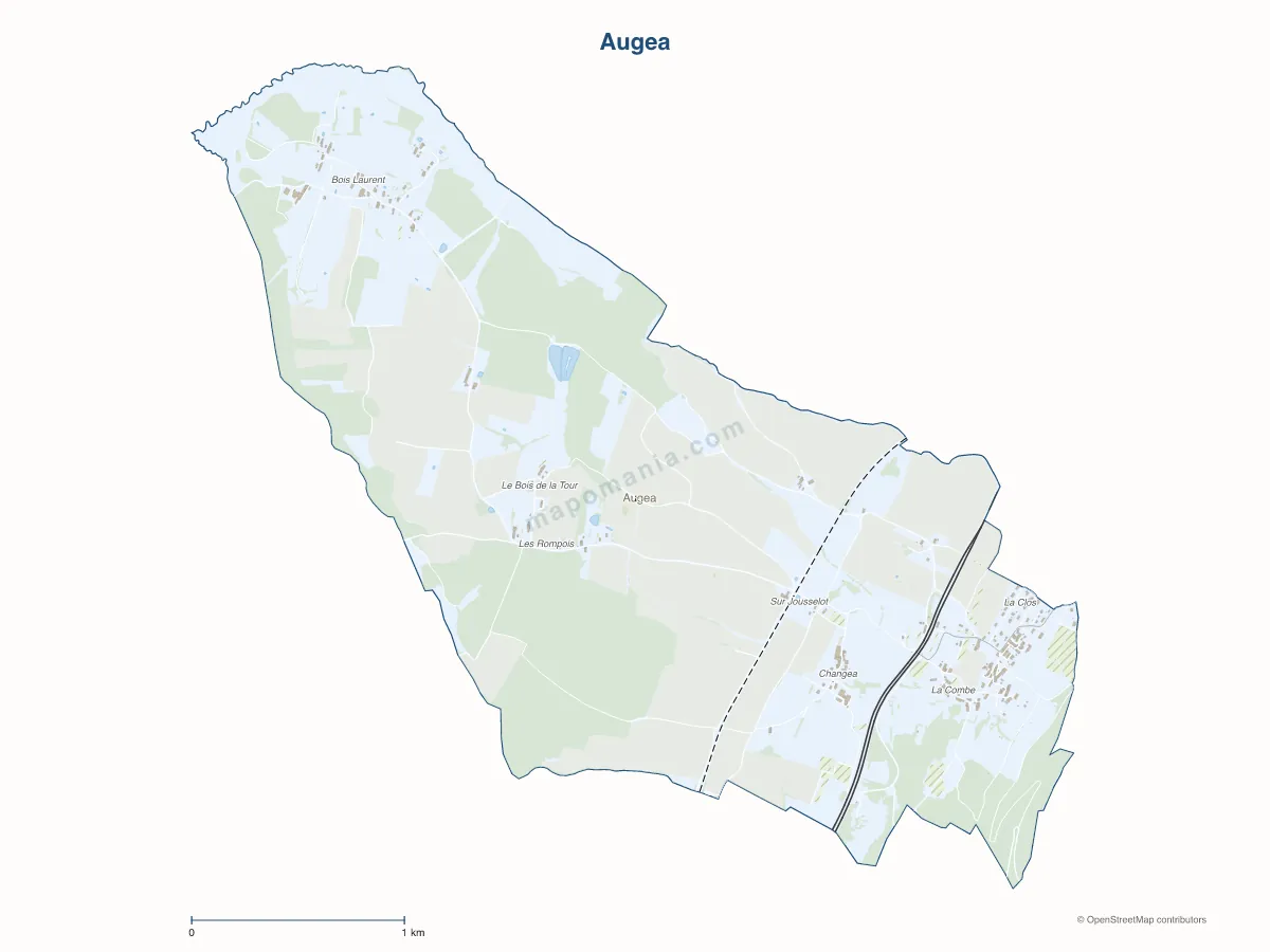 Carte de Augea à personnaliser