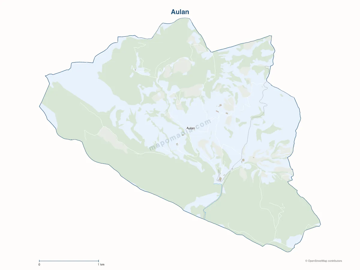 Carte de Aulan à personnaliser
