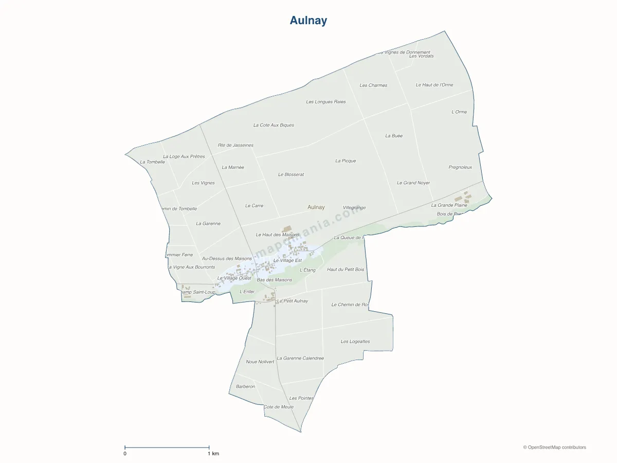 Carte de Aulnay à personnaliser
